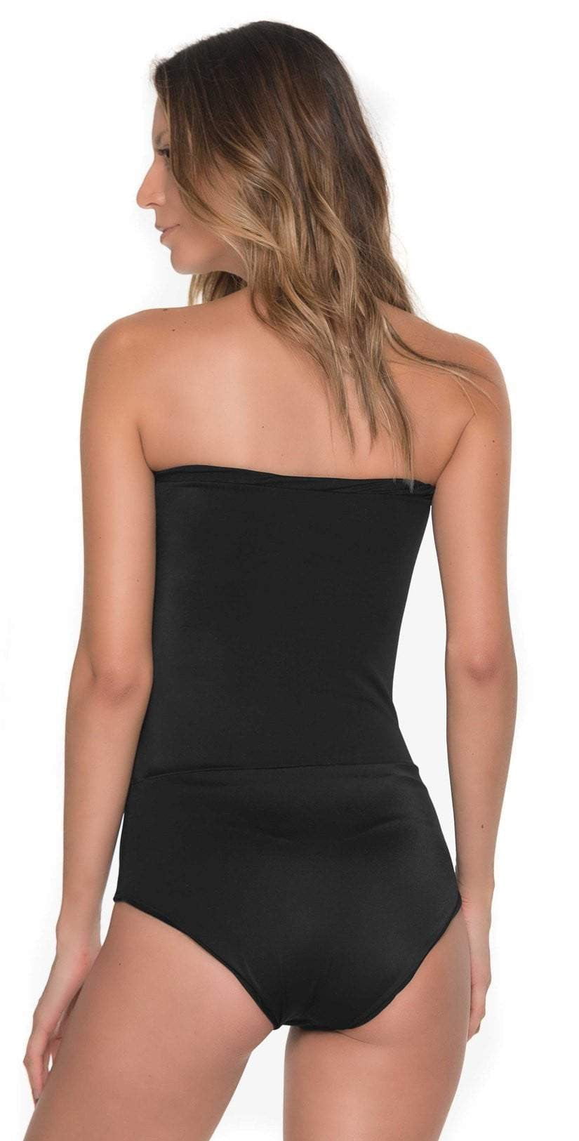  Malai Glam Fishbone One Piece In Black OP0108-BLK