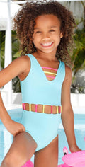  Little Peixoto Girls Jade One Piece In Mint Breeze 51706-S64