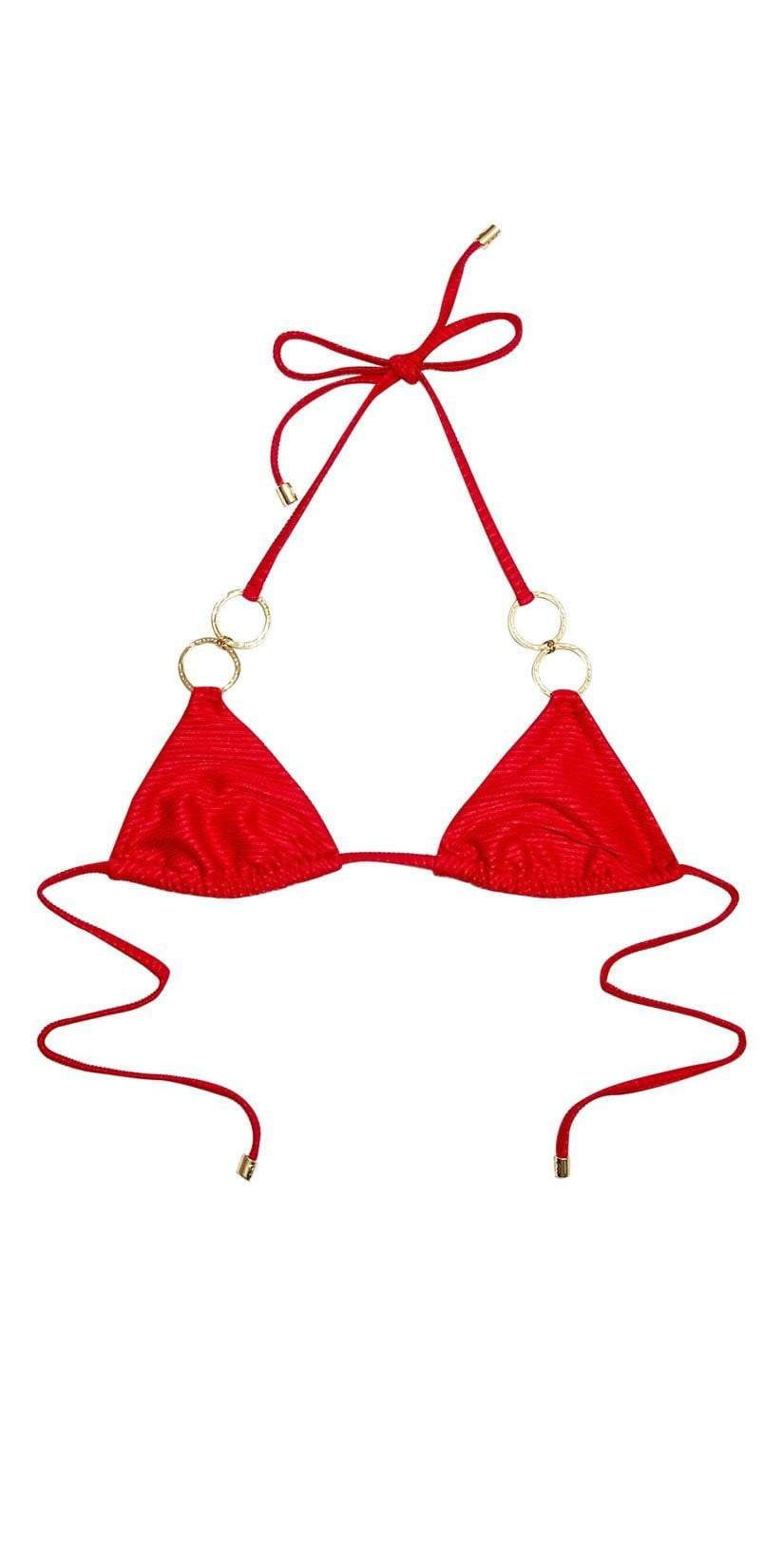  Beach Bunny Nadia Triangle Top In Red B19147T2 REDD