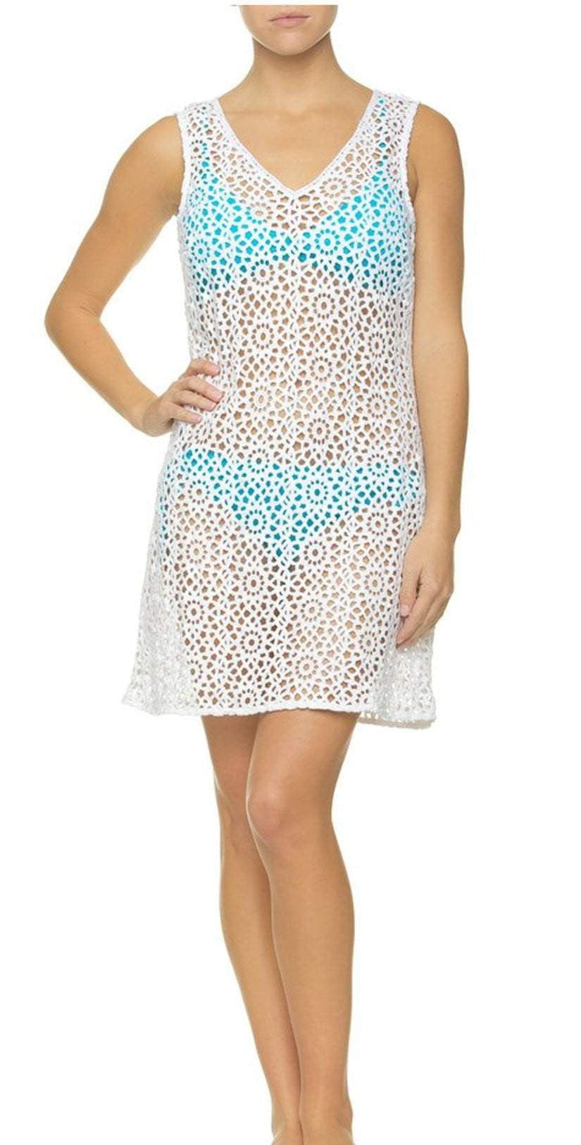  Helen Jon Sleeveless Dress In White HJ10-0732 WTS