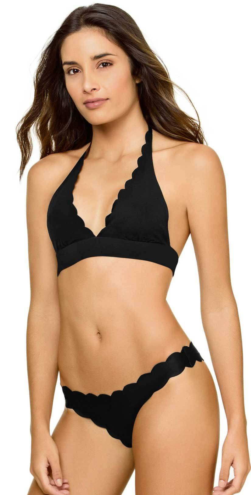  PilyQ Reversible Wave Full Cut Bikini Bottom In Copper