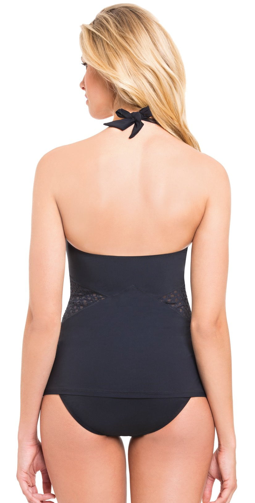  Profile By Gottex Monte Carlo Zip Up Tankini Top In Black E765-1B30-001