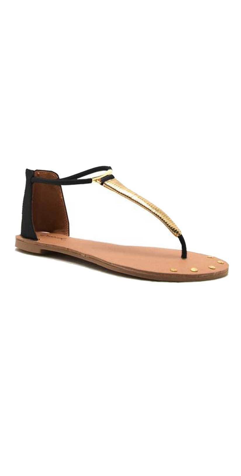  Qupid Shoes Athena Thong Sandal ATHENA-1044AXX BLACK