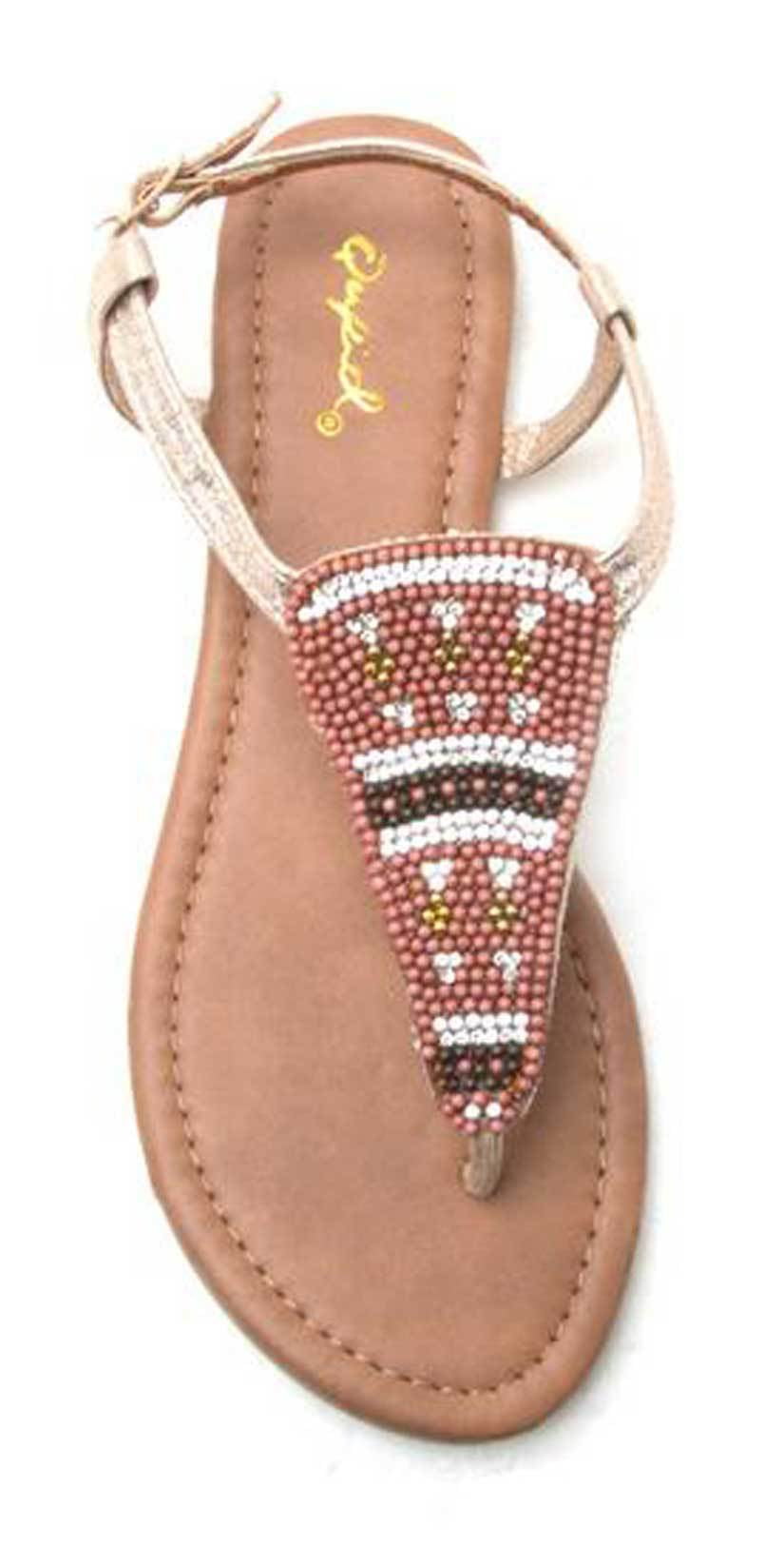  Qupid Shoes Jamilla T Strap Sandal JAMILLA-05