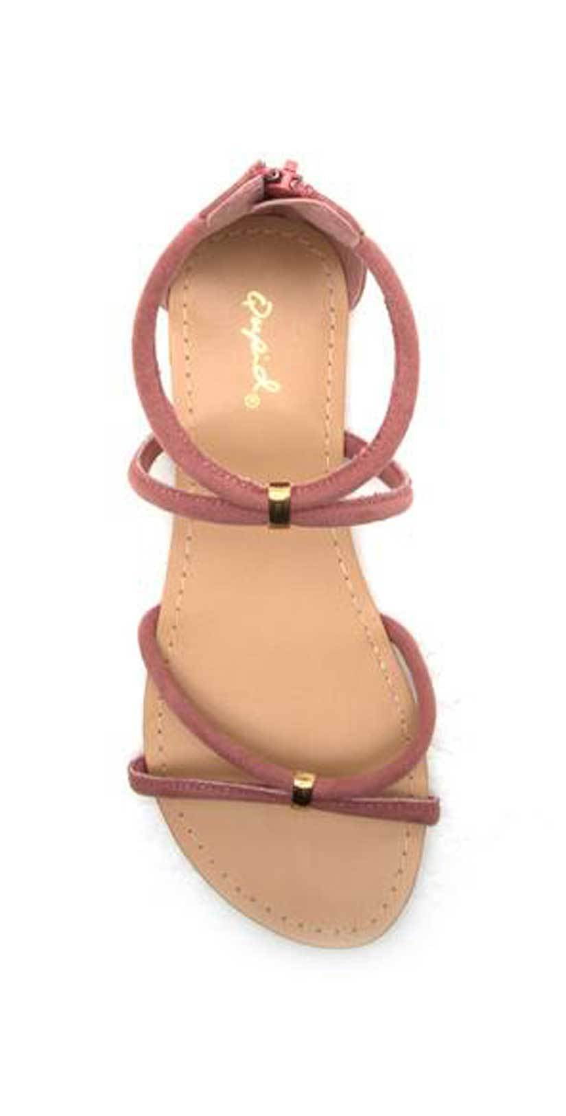  Qupid Shoes Archer Banded Sandal ARCHER-391 MAUVE