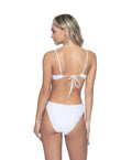  PQ Swim Basic Ruched Bottoms In Sail White