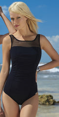  Sunflair Garden Dots Mastectomy One Piece Swimsuit In Black 22360