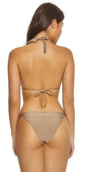  PilyQ Sandstone Lace Banded Teeny Bikini Bottom SND-222T Beige