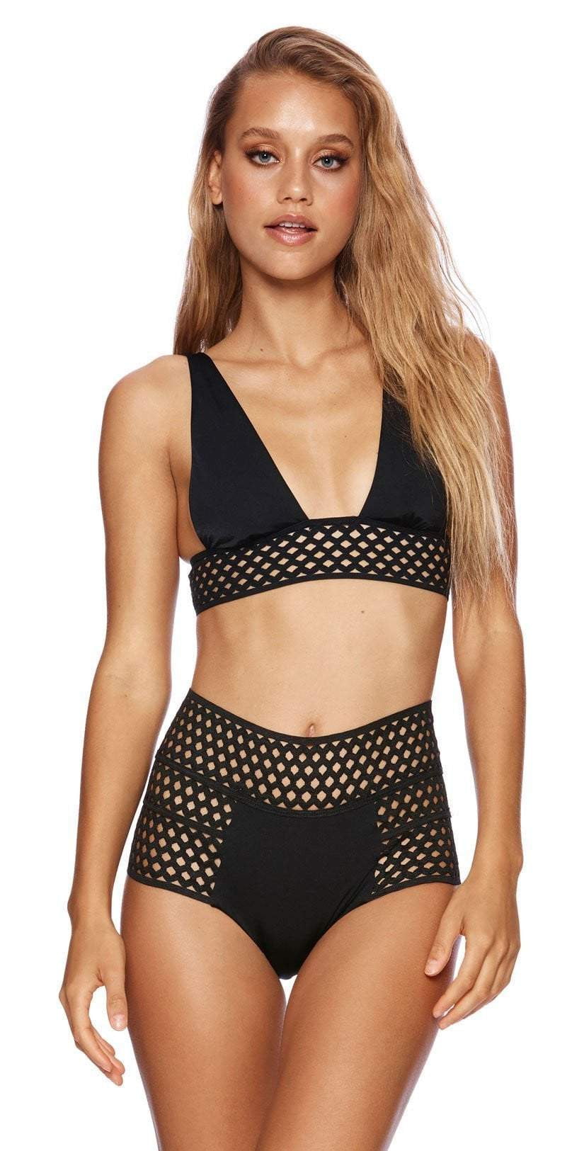  Beach Bunny Hayden High Waist Bottom In Black