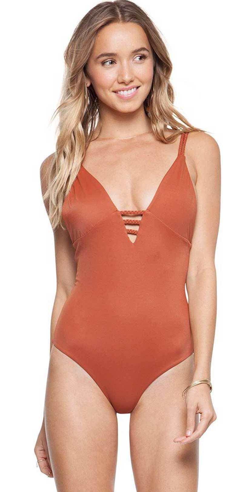  Tori Praver Mattie One Piece In Henna 1R18SOMTLM-HEN