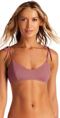  Vitamin A EcoLux Zuma Bralette Bikini Top In Dusty Rose