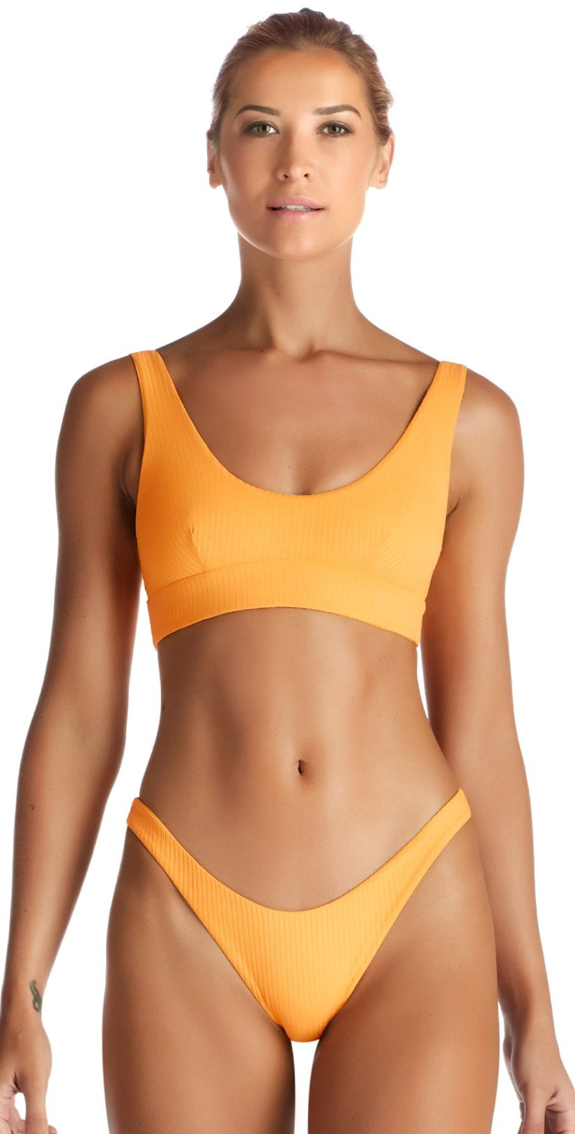  Vitamin A Sienna EcoRib Bikini Tank Top In Sunflower 809T SRB