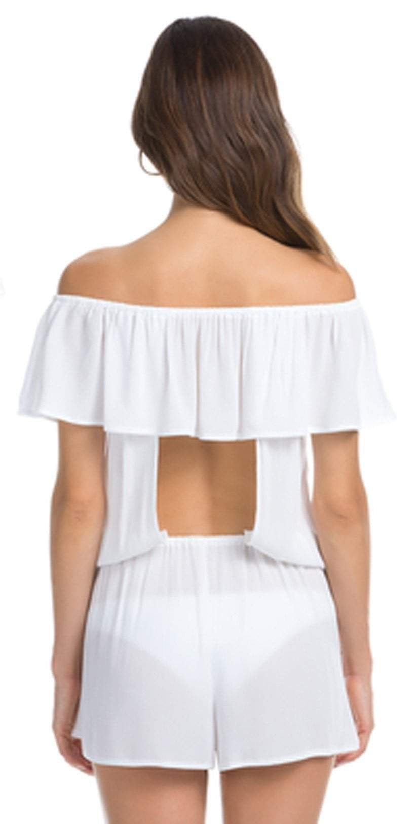  Isabella Rose Besties Ruffle Romper In White 4054884-WHT