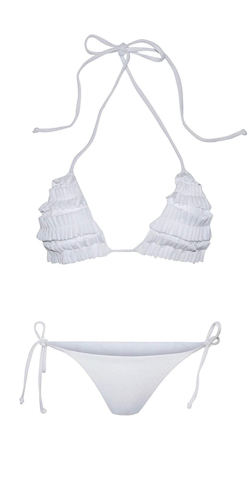  Chloe Rose Bloom Bikini Set In White
