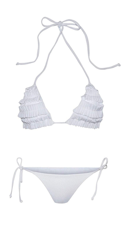  Chloe Rose Bloom Bikini Set In White