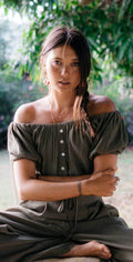  XIX Palms Aspen Abroad Top In Hunter Green